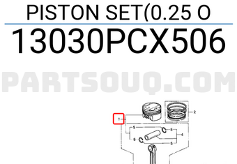 Honda 13030PCX506 PISTON SET(0.25 O