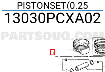 Honda 13030PCXA02 PISTONSET(0.25