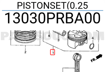 Honda 13030PRBA00 PISTONSET(0.25