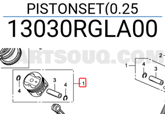 Honda 13030RGLA00 PISTONSET(0.25