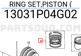 Honda 13031P04G02 RING SET,PISTON