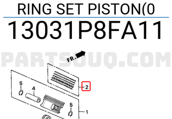 Honda 13031P8FA11 RING SET PISTON(0