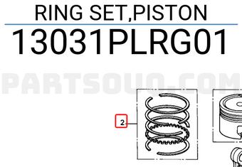 Honda 13031PLRG01 RING SET,PISTON