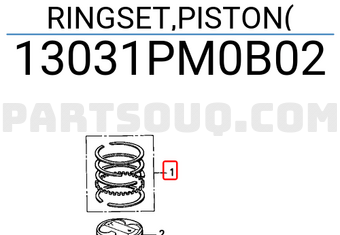 Honda 13031PM0B02 RINGSET,PISTON