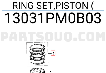Honda 13031PM0B03 RING SET,PISTON