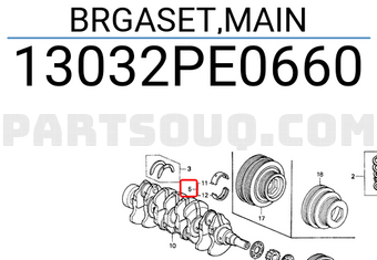 Honda 13032PE0660 BRGASET,MAIN