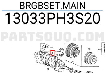 Honda 13033PH3S20 BRGBSET,MAIN