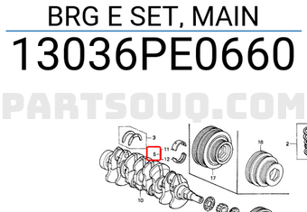 Honda 13036PE0660 BRG E SET, MAIN