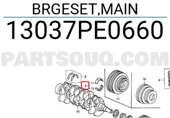 Honda 13037PE0660 BRGESET,MAIN