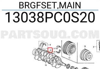 Honda 13038PC0S20 BRGFSET,MAIN