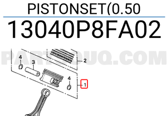 Honda 13040P8FA02 PISTONSET(0.50