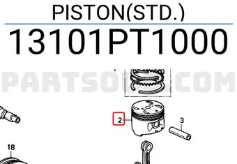 Honda 13101PT1000 PISTON(STD.)