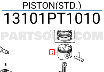 Honda 13101PT1010 PISTON(STD.)