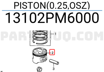 Honda 13102PM6000 PISTON(0.25,OSZ)