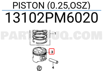 Honda 13102PM6020 PISTON (0.25,OSZ)