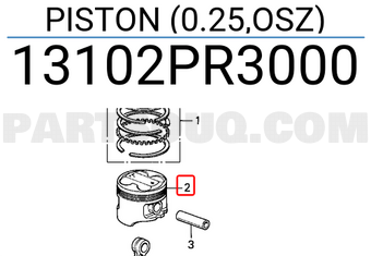Honda 13102PR3000 PISTON (0.25,OSZ)