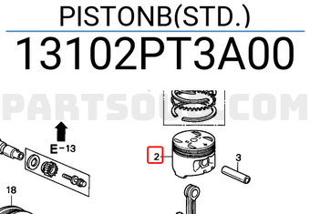 Honda 13102PT3A00 PISTONB(STD.)