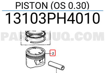 Honda 13103PH4010 PISTON (OS 0.30)