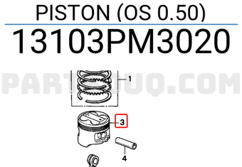 Honda 13103PM3020 PISTON (OS 0.50)