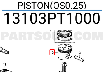 Honda 13103PT1000 PISTON(OS0.25)