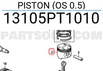 Honda 13105PT1010 PISTON (OS 0.5)