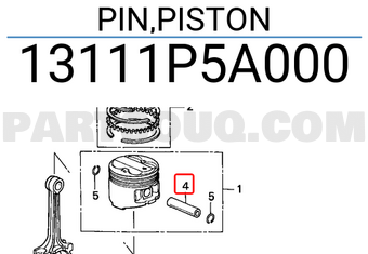 Honda 13111P5A000 PIN,PISTON