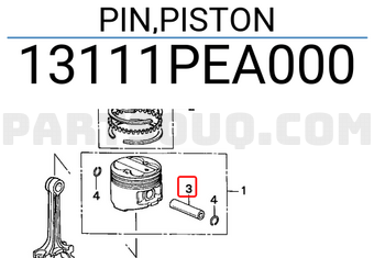 Honda 13111PEA000 PIN,PISTON