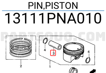 Honda 13111PNA010 PIN,PISTON