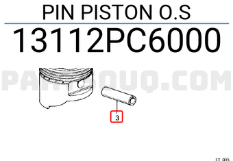 Honda 13112PC6000 PIN PISTON O.S