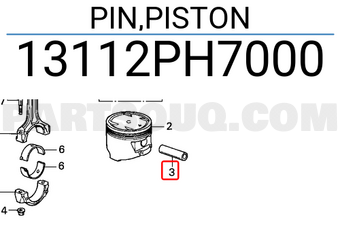 Honda 13112PH7000 PIN,PISTON