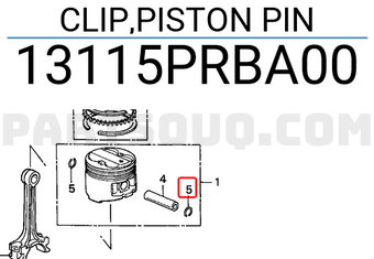 Honda 13115PRBA00 CLIP,PISTON PIN