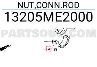 Honda 13205ME2000 NUT,CONN.ROD