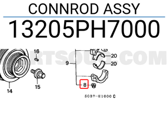 Honda 13205PH7000 CONNROD ASSY