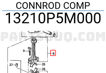 Honda 13210P5M000 CONNROD COMP