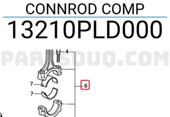 Honda 13210PLD000 CONNROD COMP