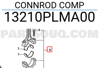 Honda 13210PLMA00 CONNROD COMP