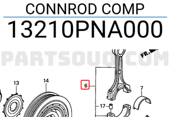 Honda 13210PNA000 CONNROD COMP