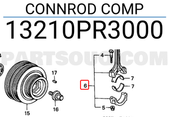 Honda 13210PR3000 CONNROD COMP