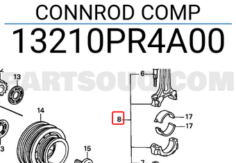 Honda 13210PR4A00 CONNROD COMP