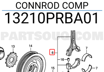 Honda 13210PRBA01 CONNROD COMP