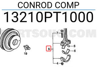 Honda 13210PT1000 CONROD COMP