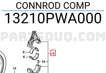 Honda 13210PWA000 CONNROD COMP