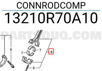 Honda 13210R70A10 CONNRODCOMP