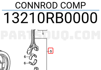 Honda 13210RB0000 CONNROD COMP