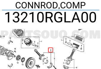 Honda 13210RGLA00 CONNROD,COMP