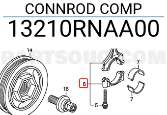 Honda 13210RNAA00 CONNROD COMP