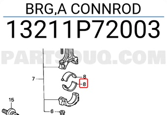 Honda 13211P72003 BRG,A CONNROD