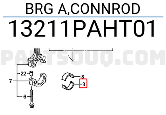 Honda 13211PAHT01 BRG A,CONNROD