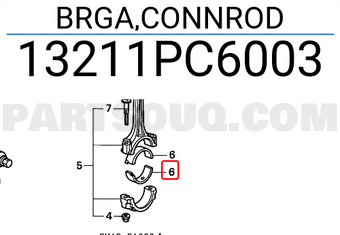 Honda 13211PC6003 BRGA,CONNROD