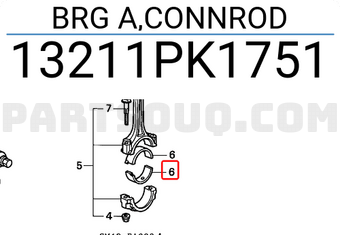 Honda 13211PK1751 BRG A,CONNROD